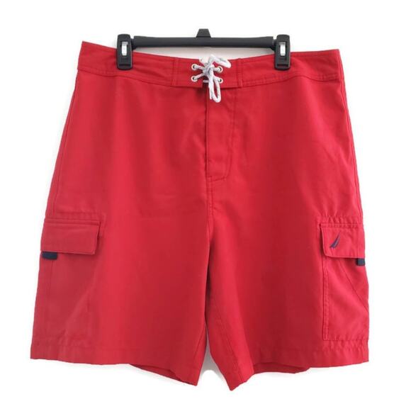 Nautica Men's Red Swim Trunks 36W - Picture 1 of 8